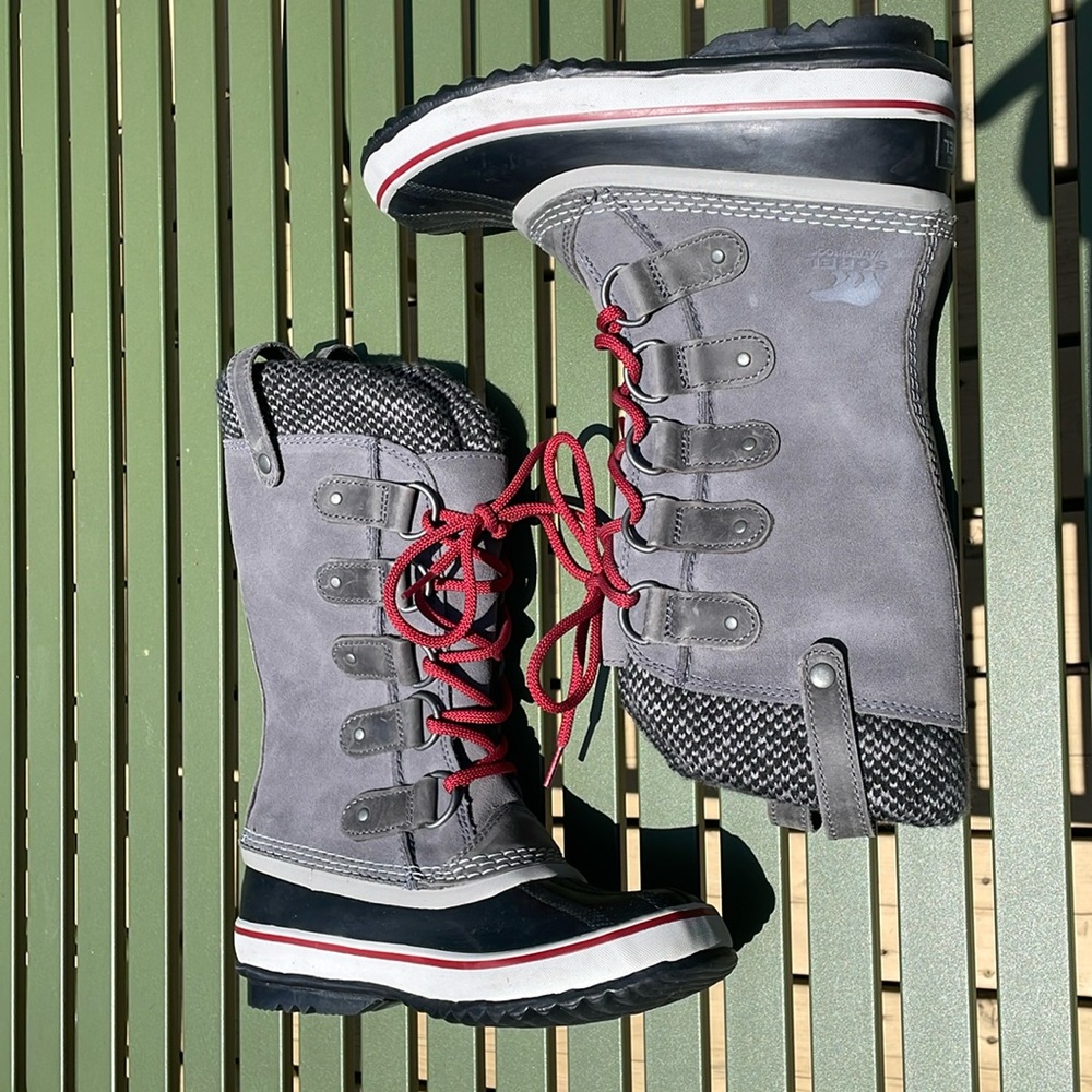 Sorel Joan of Arctic II Suede Lace Up Tall Winter Boots Sz 8 # NL2084-160